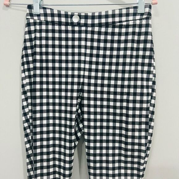 INC international concepts black white checkered pull on skinny pant size 4 - Picture 5 of 7